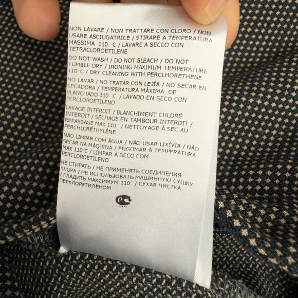 TWIN-SET Simona Barbieri 44% Wool Fall Micro Check Cuffed Ankle Trousers Sz S - Picture 7 of 9